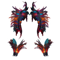 Feather Costume Shawl with Wrist Cuffs Lightweight Feather Shawl Soft for Party