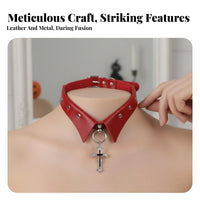 Cross ornament Neckband Darkly Romantic and aesthetic Choker Edgy Look for Cosplay, Parties, Women