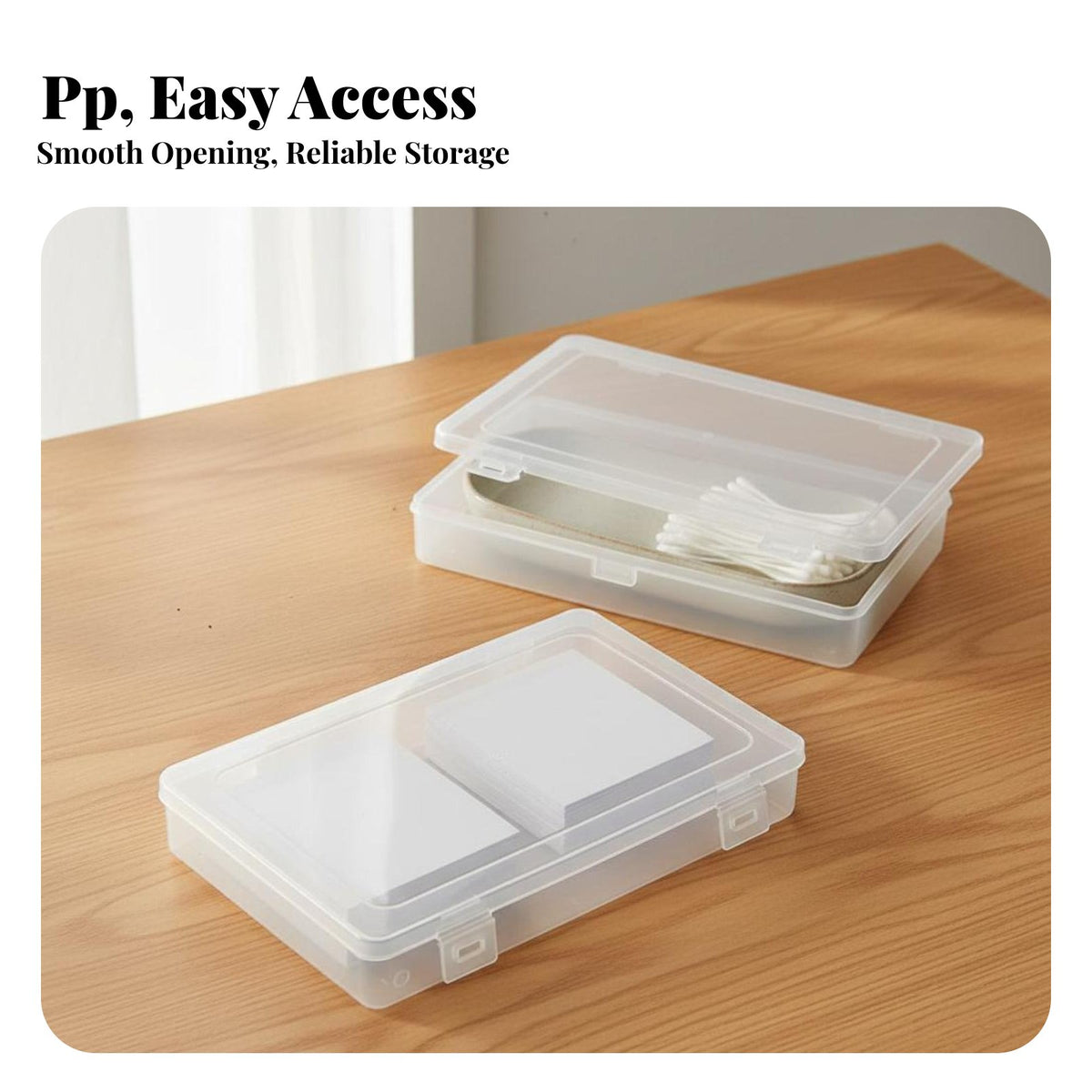 Small Clear Plastic Box Multipurpose Mini Storage Box Lightweight for Craft Room