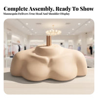 Shoulder Support Base Flesh-Toned Hairdressing Head Form Base Smooth