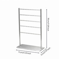 Metal Jewelry Stand Horizontal Rods Accessory Storage Slim Design
