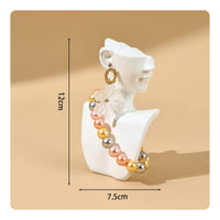 3 Pieces Resin Bust Display Stand Polished Finish Necklace Display Bust
