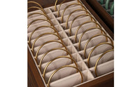 Bracelet Display Tray Soft Lining Bangle Organizer Tray Wooden Frame Jade Bracelet Display Case for Jewelry Sellers, Store Counter, Boutique