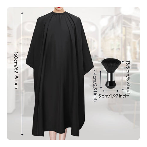 2 Pieces Hairdressing Cape and Neck Duster Set Anti-Static for Barbershop, Home