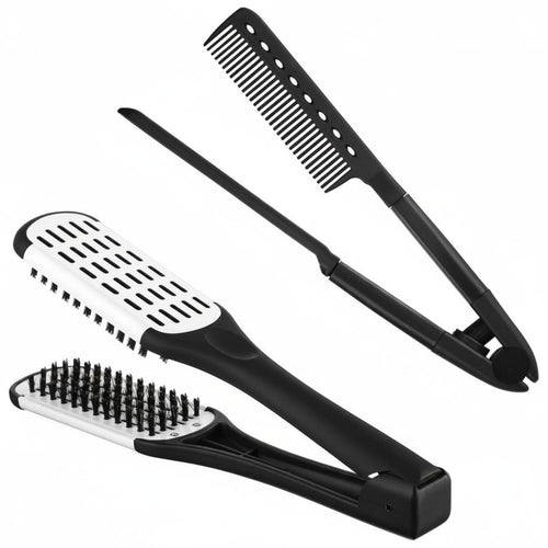 2 Pieces Detangling Boar Bristle Hair Brush Hollow Vented Design Double Sided Bristle Brush Protects Hands From Heat for Women, Salon, Home