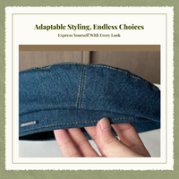 Adjustable jean, Flat Top hat, navy, Youth, Women's