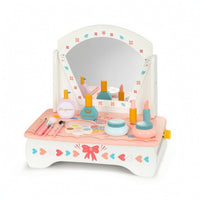 Play Vanity with Mirror Realistic Toddler Vanity Set Easy to Assemble for Girls