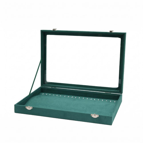 Velvet Jewelry Box Rectangular Accessory Storage Portable