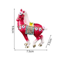 Jeweled Accents Horse Jewelry Box Enameled Horse Trinket Box