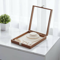 Dustproof Jewelry Display Box Velvet Insert for Countertop