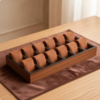 Watch Tray with Suede Inserts Divided Watch Display Tray Padded for Collectors