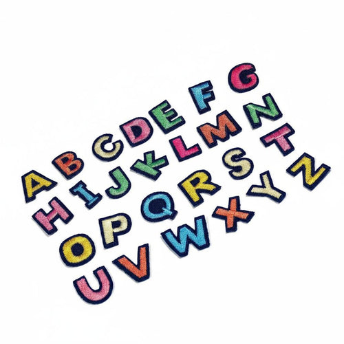 Decorative Embroidered Letter Applique Versatile Embroidered A-Z Letters for Crafters, Students, School Uniforms, Backpacks, Hats