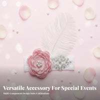 Crystal Tiara Hairband Photo Prop Baby Crown Headband Infant Flower Crown Cute Designs Elastic Princess Headband for Holidays