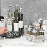 Large Capacity Rotating Makeup Organizer Easy to Clean Rotating Cosmetic Organizer Accessible Top Design for Bathroom Counter, Kitchen