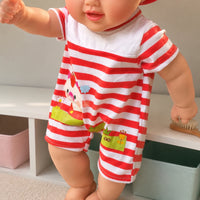 2 Pieces 48cm Doll Outfit Great Gift Reborn Doll Clothes Cartoon Print