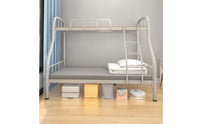 Space-Saving Double Bunk Bed Frame Compact Metal Bunk Bed Heavy Duty Furniture Long-Lasting for Children, Shared Bedroom, Dorm Room