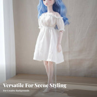 Doll Clothing Puff Sleeve BJD Doll Dress Shirred Bodice Toy Accessory