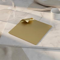 Corner Tray Mirror Polished Square Metal Tray Rust Resistant for Dining Table