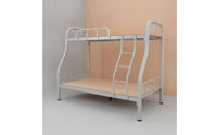 Space-Saving Bunk Bed Frame Metal Bunk Bed Sturdy Furniture Heavy-Duty for Children, Students, Shared Bedroom, Dorm Room