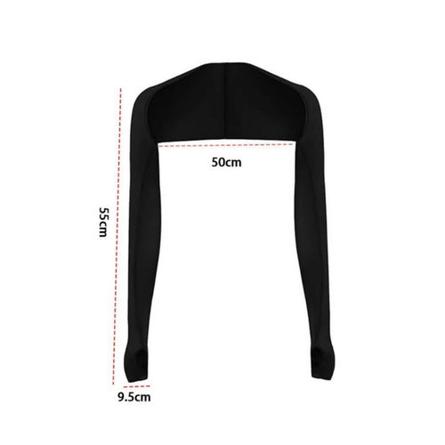Ice Silk Sun Sleeves Breathable Stand Collar Arm Sleeves Lightweight for Cycling