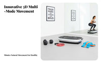 Bluetooth Music Fitness Vibration Platform with Handles Ultra-Thin Design Vibration Plate Exercise Machine Wireless Controller Control Body Shaker Exercise Machine Adjustable Speed Levels for Adults, Seniors, Home Gym, Indoor, Living Room