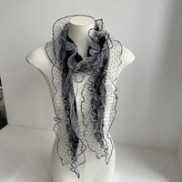 Transparent dot pattern Scarf Lightweight Lace Neck Wrap Head Covering Scarf for Women, Girls