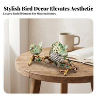 Bird Figurine Box Display Piece Decorative Small-Item Storage