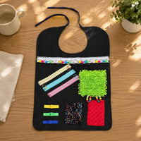 Sensory Activity Apron Multi-Texture Wearable Aid Interactive Features