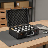 Watch Box Organizer Soft Cushioned Interior Watch Storage Box Dustproof Matte Black Finish for Men