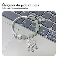 Longevity Lock Bracelet Good Luck Charm Half Bangle Half Chain Bracelet