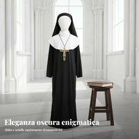 Girls Religious Habit Complete Set Girl's Catholic Sister Robe Long-Sleeved