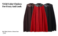 Medieval knight's Cloak Full Length Costume Apparel Riveted Collar