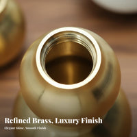 Three-Section Gourd Decoration Polished Finish Openable Brass Wu Lou Brass Gourd Trinket Handmade Individual Accessory