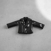 6 Inch Doll Leather Jacket Zipper Detail Action Figure Outfit Cool Style for Hobbyists