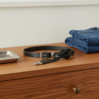 Vintage Leather Belt Easy to Match Silver Buckle Belt Long-Lasting for Jeans