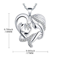 Mom and Baby Hug Necklace Micro-Inlay Zircon Fashion Jewelry for New Moms