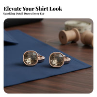 Square Crystal Button Luxurious Appearance Rhinestone Shirt Button Sparkling