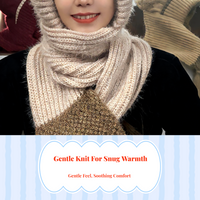 Knit Cap Hat, Thick Knit, Warm, Adjustable, Winter