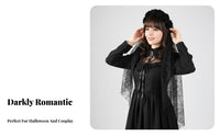 blossom mesh covering headpieceband dark & design headpiecedress Lightweight for Cosplay occasions, Women