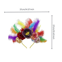 Carnival Feather Headdress Festive Design Carnival Headband Handmade for Parties