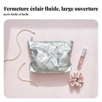 Korean Design Clutch Pouch Portable Quilted Cosmetic Case Lightweight for Women