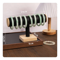 Cylindrical Jewelry Stand Bracelet Stand Space Saving Wooden Base Bangle Rack