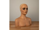 Realistic Mannequin Head Hairpiece Display Head Life Size for Salon Owners, Hair Stylists, Studio