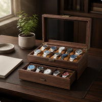Wooden Watch Box Dust Protection Watch Display Box Easy to Clean