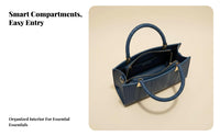 Top-Handle Satchel Detachable Strap Wavy Pattern Satchel Multiple Compartments