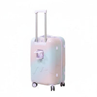 Large Capacity 20 Inch Carry-on Luggage Lightweight Gradient Rolling Suitcase Sturdy ABS+PC Material for Women, Vacation, Airport, Airports