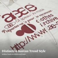 Unisex Hooded Sweatshirt, Letter Print, Relaxed Pullover, Autumn