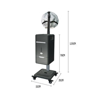 Floor-Standing Hair Steamer 110V Silver-Toned Hooded Hair Steamer Beauty Equipment Caster Wheels