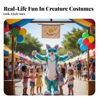 sapphire canine Character Outfit Walkable Furry Suit Anime design for Promotional Events