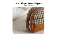 Compact Mini Wallet Retro Design Mini Zipper Pouch Portable for Students, Adults, Daily Use, Shopping, Commuting